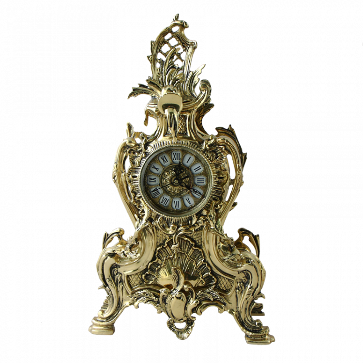 Часы каминные "Флоринда" 50x29x12см (бронза, золото) Португалия