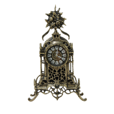 Часы каминные &quot;Букет&quot; 38x24x10см (бронза, антик) Португалия