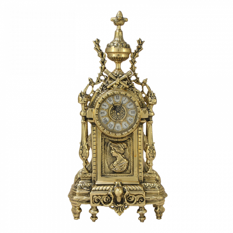 Часы каминные "Виктория" 44х22х11см (бронза, золото) Португалия