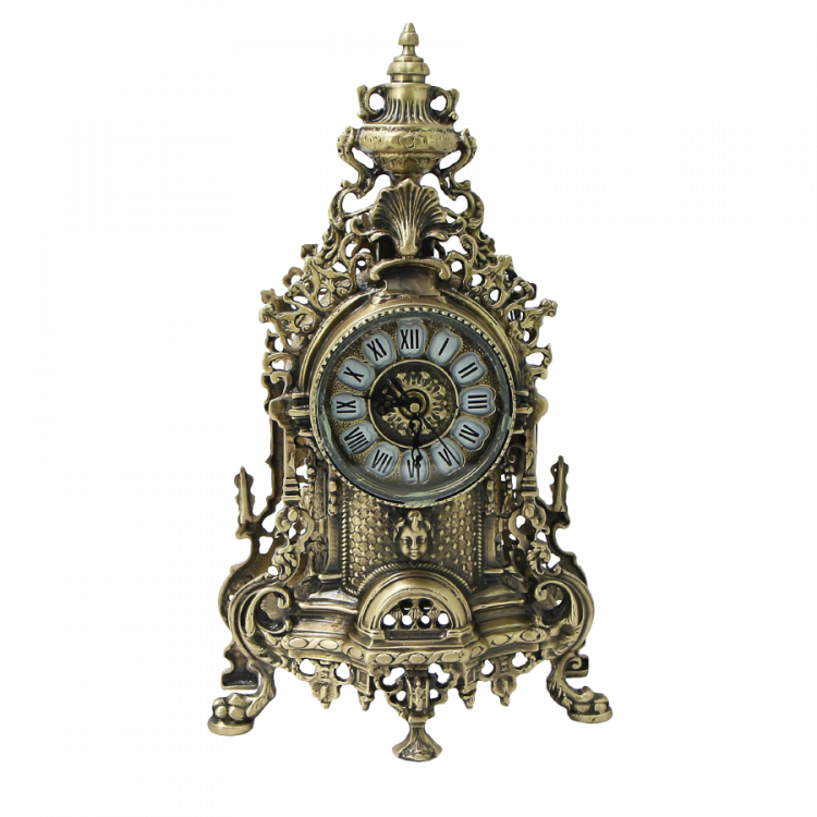 Часы каминные "Возрождение" 40х24х11см (бронза, антик) Португалия