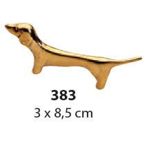 Статуэтка &quot;Такса&quot; подставка для ручек и столовых приборов 8,5х3см (латунь, золото) Италия