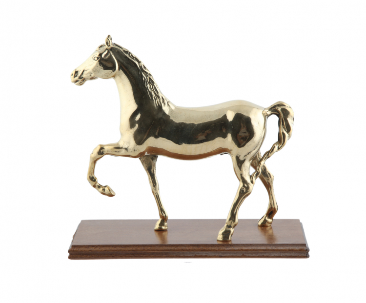Статуэтка "Лошадь" 23х25см (латунь, золото) Италия