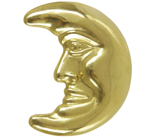 Настенное украшение "Луна" малая 9х8см (латунь, золото) Италия