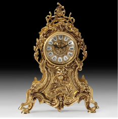 Часы каминные (бронза, золото) Испания  21х30H см