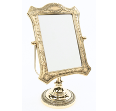 Зеркало настольное "Квадро" 34,5х20см (латунь, золото) Италия
