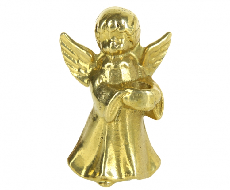Подсвечник "Ангелочек" малый (латунь, золото) Италия