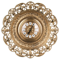 Часы настенные &quot;Тарелка Декор&quot; d31см (латунь, золото) Италия Alberti Livio