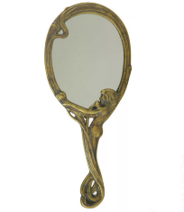 Зеркало ручное "Анна-Мария" 25х11см (латунь, антик) Италия