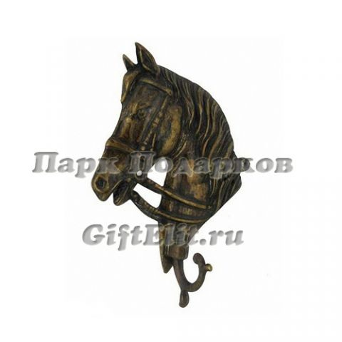 Вешалка настенная для одежды "Лошадь" Италия (антик)