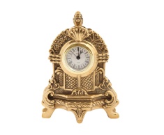 Часы каминные "Рок" 21,5х16см (латунь, золото) Италия