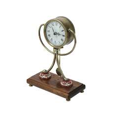 Часы настольные с маятником 28х20х10 см (латунь, дерево) Италия Capanni 