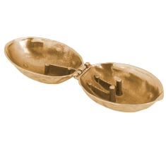 Орехокол-шкатулка &quot;Грецкий орех&quot; 12х7х8,5см (латунь, золото) Италия