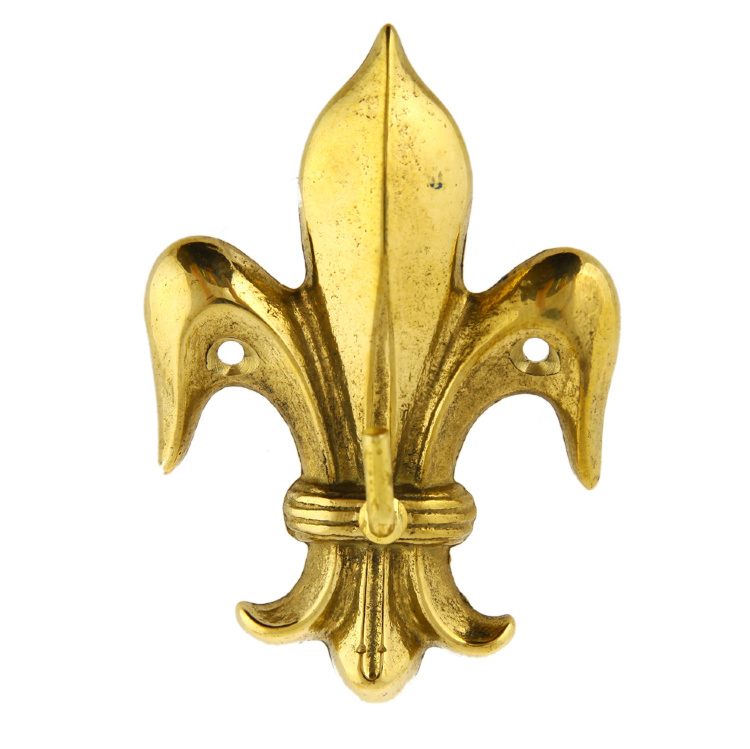 Крючок настенный "Флер де Лис" (золотая латунь)