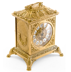 Часы каминные &quot;Ларец&quot; 23х18,5х14,5см (латунь, золото) Италия