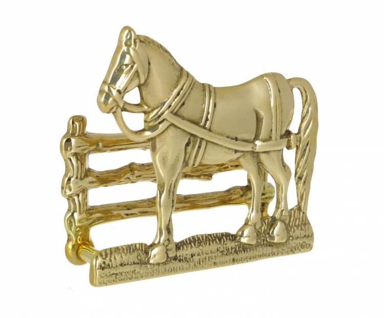 Салфетница "Лошадь на ранчо" 8,5х8см (латунь, золото) Италия