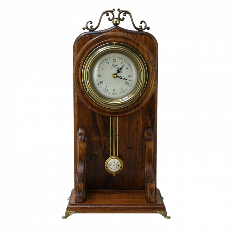 Часы настольные с маятником "Диас" 50x26x19 см d 11 (латунь, дерево) Италия Capanni